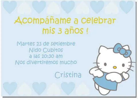 Tarjeta de invitación de Hello Kitty | Web Del Bebé Tarjeta de invitación de Hello Kitty | Web Del Bebé