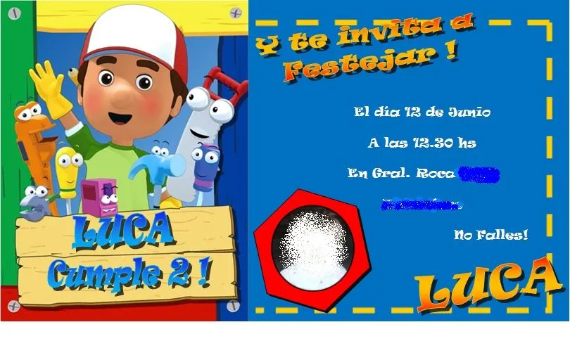 Manny a la obra invitaciónes - Imagui