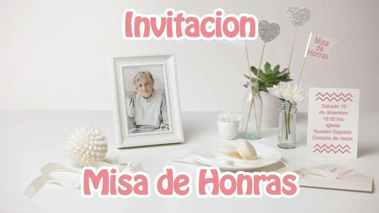 tarjeta de INVITACIÓN MISA DE DIFUNTO ⛪✝️ // TARJETA DE INVITACION MISA DE  HONRAS ⛪✝️ - YouTube