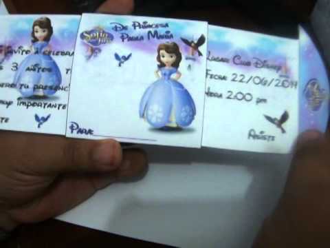 tarjeta de invitacion pricesa sofia double slider o doble ... tarjeta de invitacion pricesa sofia double slider o doble ...