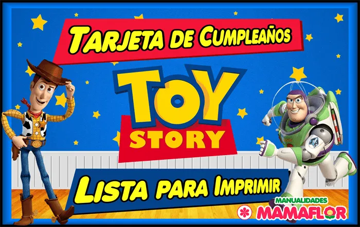 Tarjeta de Invitación de TOY STORY para imprimir - Manualidades ...