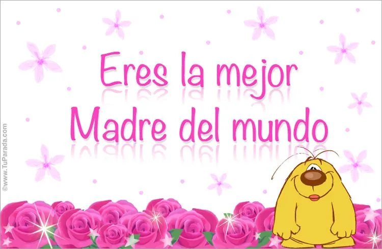 Tarjeta día de la madre - Tarjeta para madres, postal animada para ... Tarjeta día de la madre - Tarjeta para madres, postal animada para ...