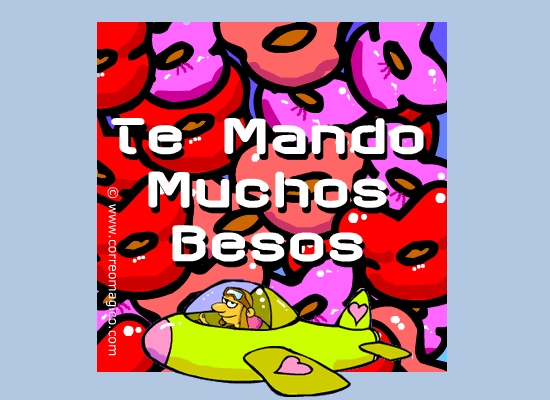 Tarjeta de . Te mando muchos besos. Envia gratis esta tarjeta