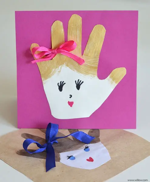 Tarjeta de Mano para el Dia de Padre o de la Madre - Manualidades ... Tarjeta de Mano para el Dia de Padre o de la Madre - Manualidades ...