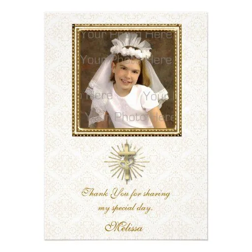 Tarjeta de marfil religiosa de la foto del damasco invitacion ... Tarjeta de marfil religiosa de la foto del damasco invitacion ...