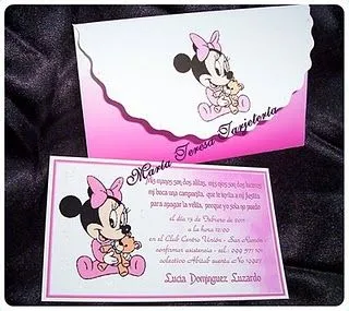 Tarjeta "Minnie bebé" | ARTESANIAS y MAS... Tarjeta "Minnie bebé" | ARTESANIAS y MAS...