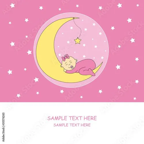 Tarjeta nacimiento bebé niña" Imágenes de archivo y vectores ...