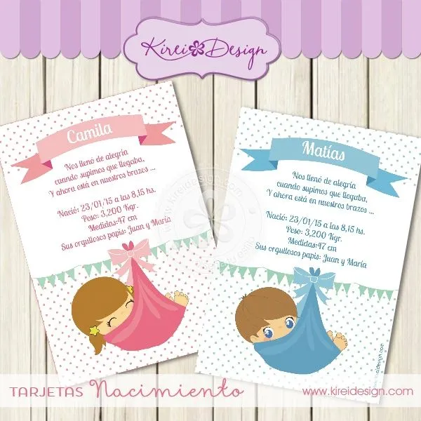 Tarjeta Nacimiento Sweet | KireiDesign