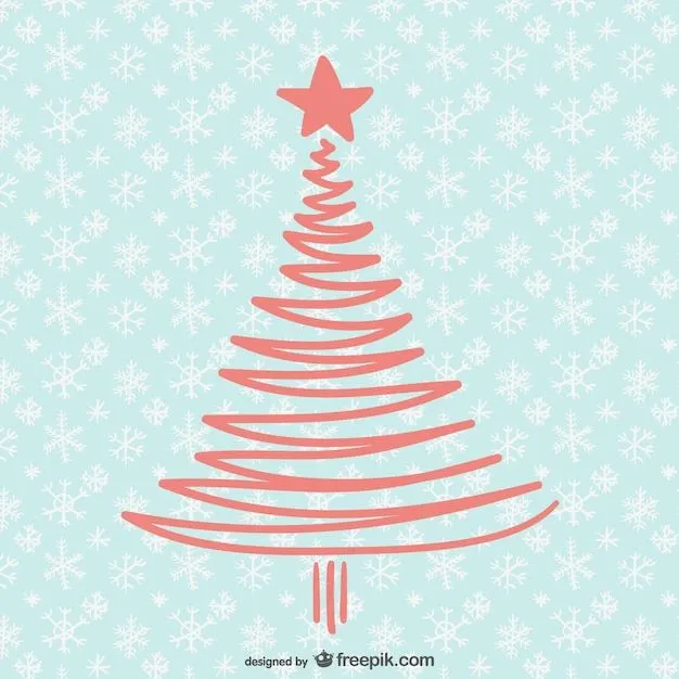 Tarjeta de Navidad con árbol sencillo | Descargar Vectores gratis