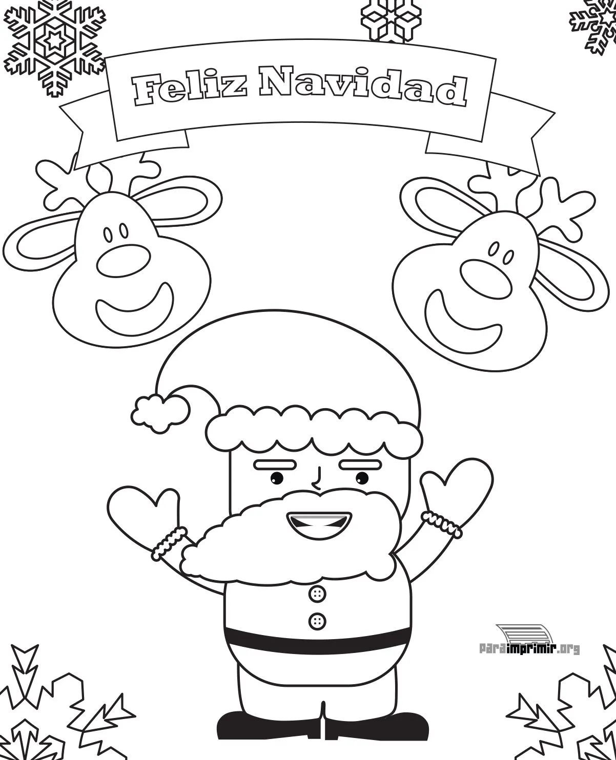 Tarjeta de navidad para imprimir y colorear Tarjeta de navidad para imprimir y colorear