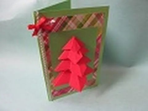 Tarjeta Navideña: Arbolito 3D fácil y diferente - YouTube Tarjeta Navideña: Arbolito 3D fácil y diferente - YouTube