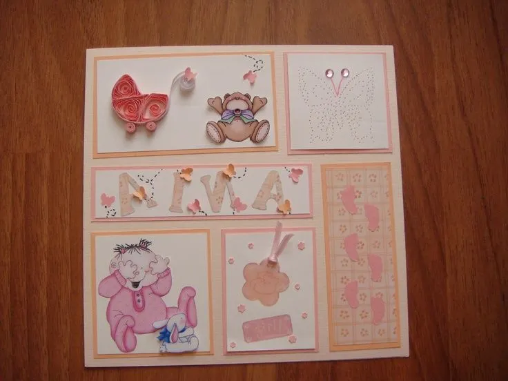 Tarjeta para niña con filigrana y 3D | Mis tarjetitas | Pinterest