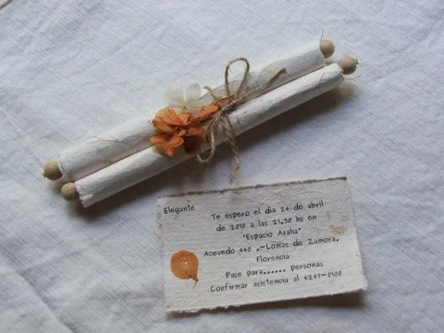 Tarjeta Pergamino en papel reciclado, Producto de Vanarte ... Tarjeta Pergamino en papel reciclado, Producto de Vanarte ...