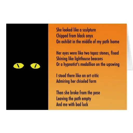 Tarjeta del poema de la metáfora de Halloween - ga de Zazzle. Tarjeta del poema de la metáfora de Halloween - ga de Zazzle.