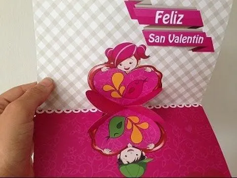 Tarjeta Pop Up Día del Amor y la Amistad - YouTube