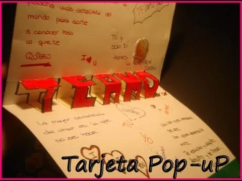 Tarjeta Pop Up "Te Amo" ||Manualidades para San Valentin - YouTube
