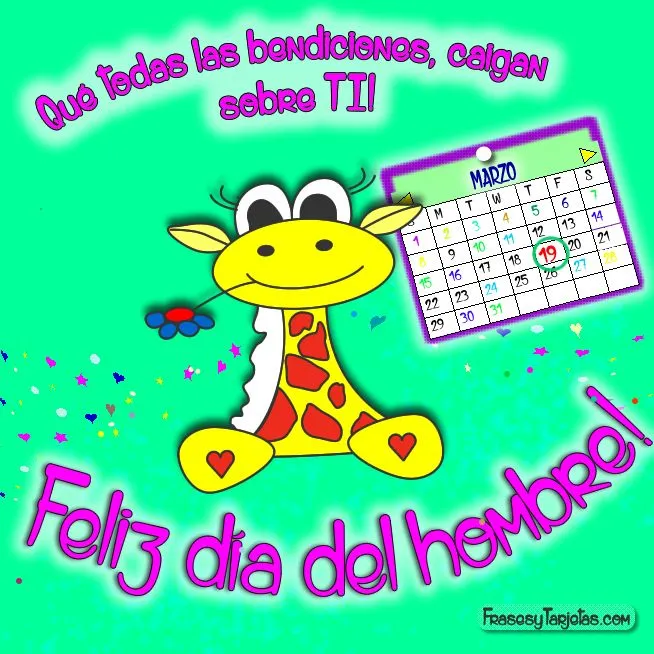 Tarjeta postal: Feliz día del hombre Jirafa | frasesytarjetas.com Tarjeta postal: Feliz día del hombre Jirafa | frasesytarjetas.com
