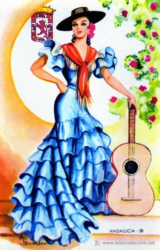 TARJETA POSTAL TRAJE TIPICO *ANDALUCIA* | photos i like | Pinterest TARJETA POSTAL TRAJE TIPICO *ANDALUCIA* | photos i like | Pinterest
