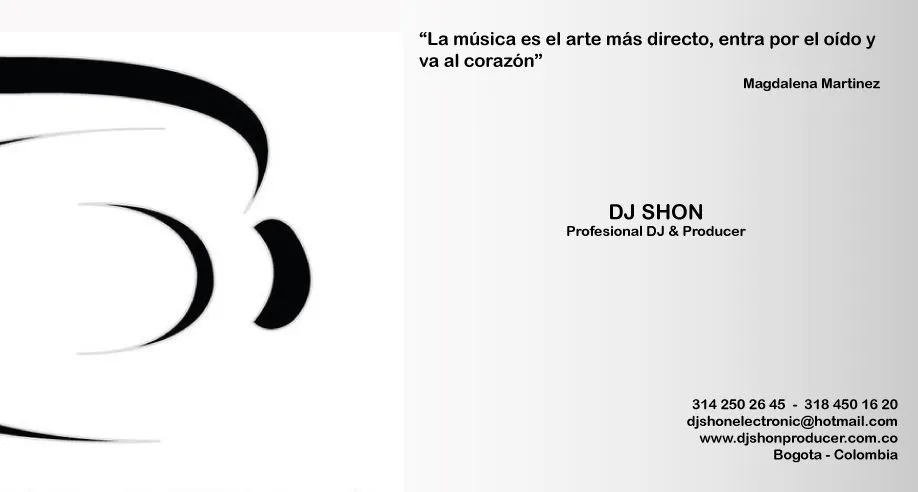 Tarjeta de presentación de DJ - Imagui
