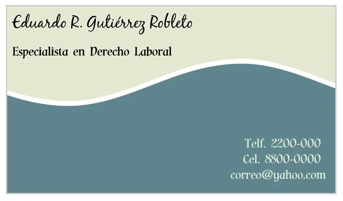 Tarjeta de presentación empresarial | Tarjetas y Diseños Muy Creativa