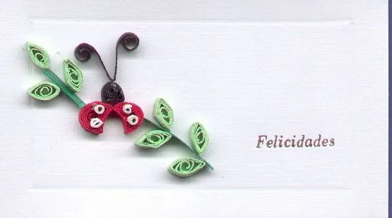 Tarjeta Quilling de Presentación para toda ocasión: Felicitaciones ...