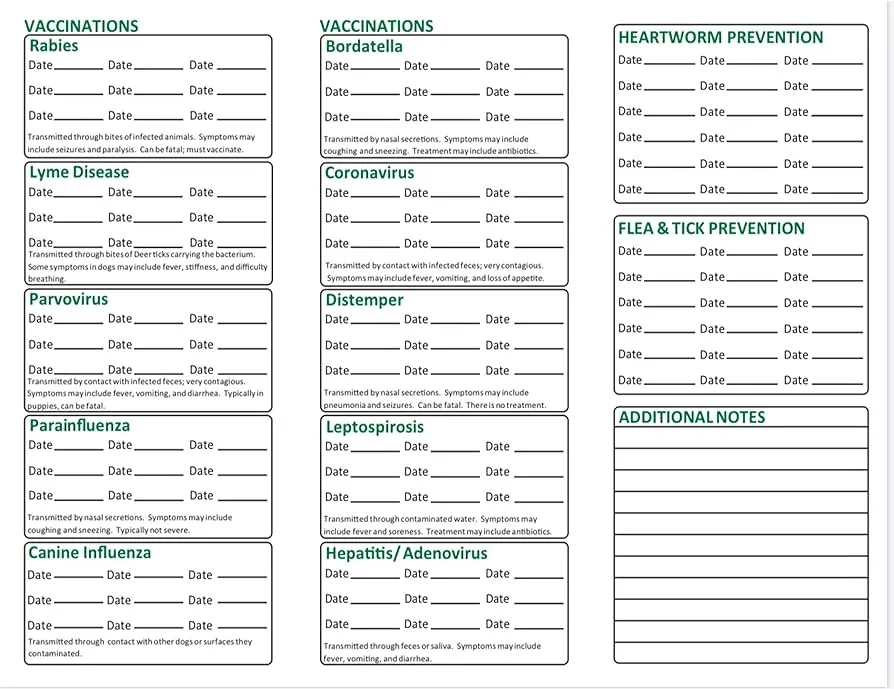 Tarjeta de registro de vacunación para perros (25 unidades, grande, 8.5 x 11 pulgadas), vacunas para perros, registro de tiros para cachorros, registros de salud de mascotas para caninos : Amazon.com.mx: Productos Tarjeta de registro de vacunación para perros (25 unidades, grande, 8.5 x 11 pulgadas), vacunas para perros, registro de tiros para cachorros, registros de salud de mascotas para caninos : Amazon.com.mx: Productos