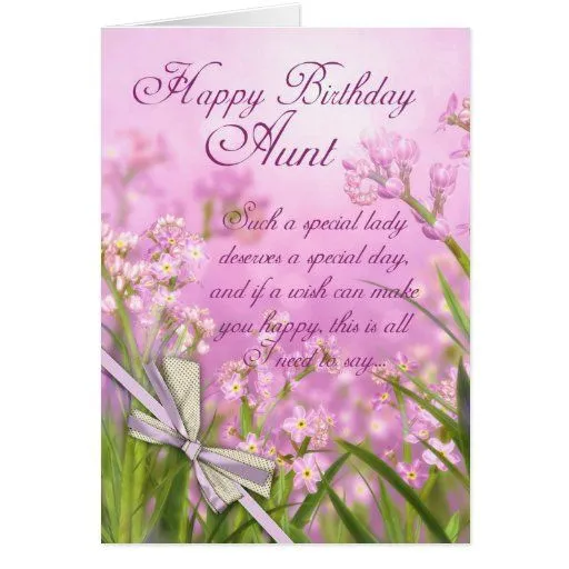 Tarjeta de la tía cumpleaños - floral femenino ros | Zazzle