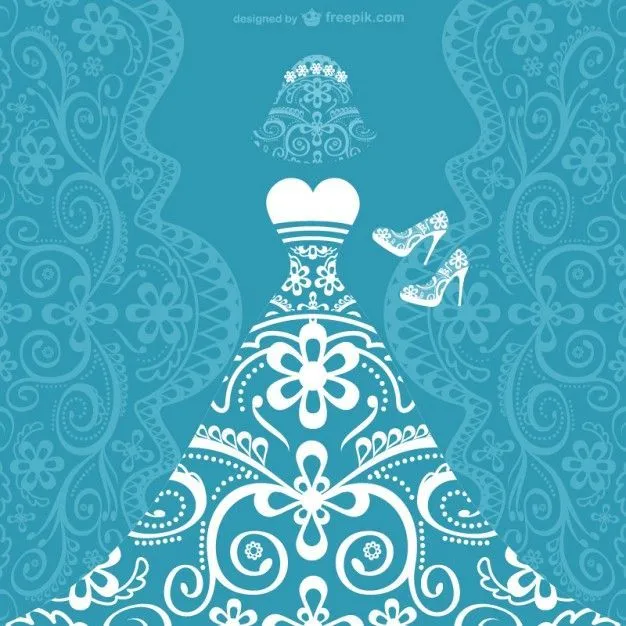 Tarjeta de vector de vestido de novia Vector Gratis | invitaciones ...
