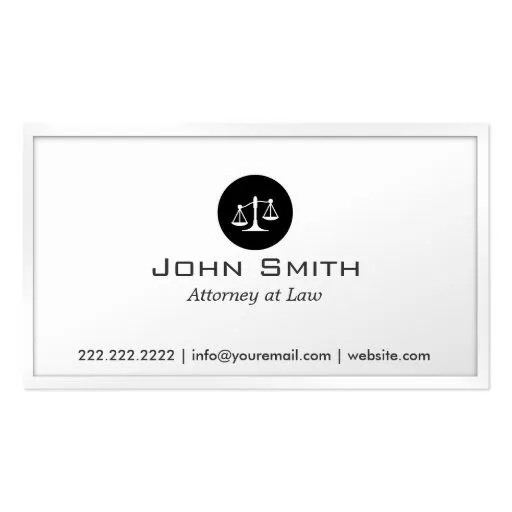 Tarjeta de visita procurador/abogado moderna de Pe | Zazzle