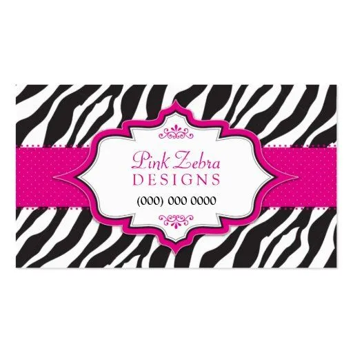 Tarjeta de visita rosada de la cinta de la cebra | Zazzle Tarjeta de visita rosada de la cinta de la cebra | Zazzle