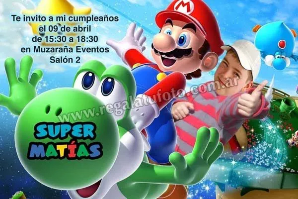 Mario Bros | Modelos de tarjetas | Regalá tu foto Mario Bros | Modelos de tarjetas | Regalá tu foto