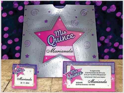 Tarjetas de 15 años fucsia con negro - Imagui | INVITACIONES DE XV ...