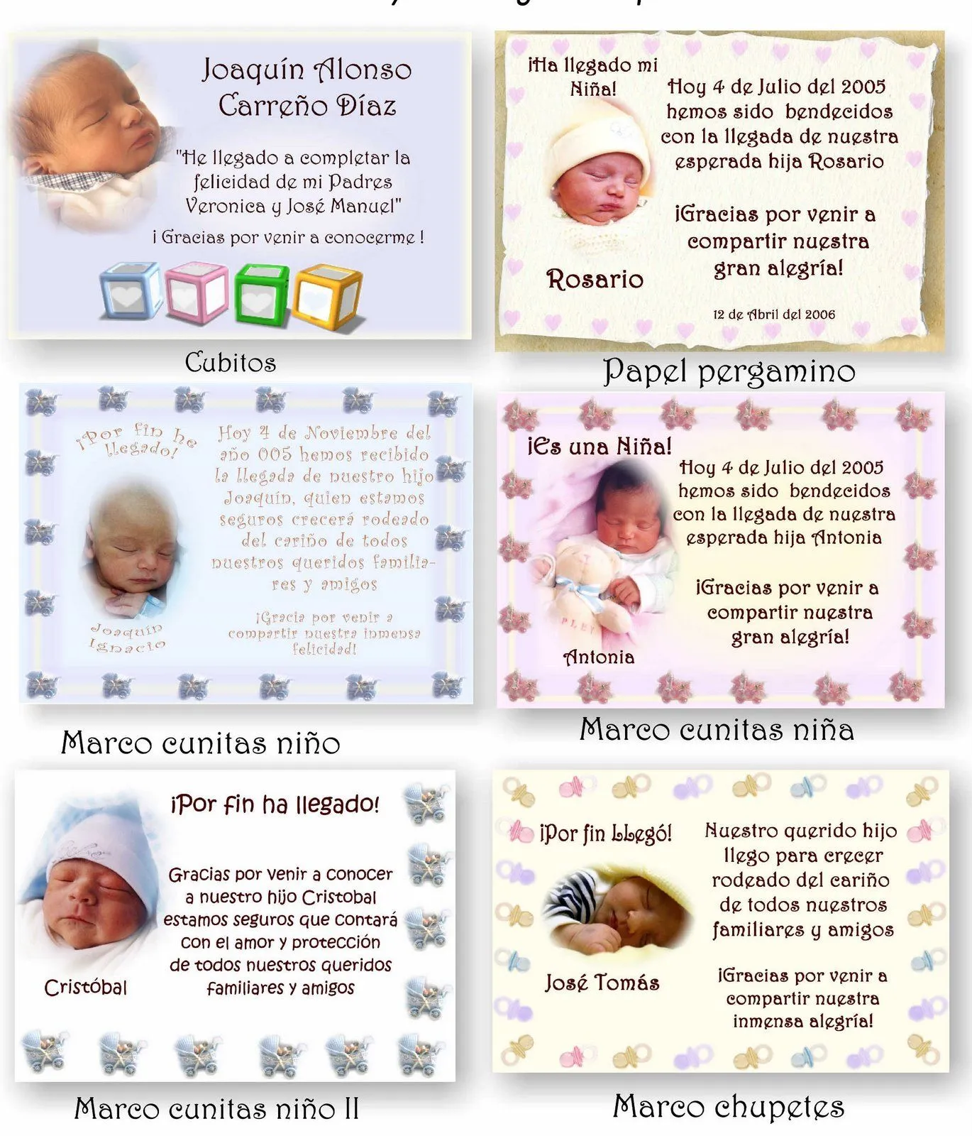 TARJETAS DE AGRADECIMIENTO