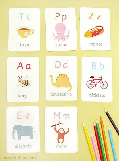 Tarjetas del alfabeto ilustradas para imprimir | Futuros ... Tarjetas del alfabeto ilustradas para imprimir | Futuros ...