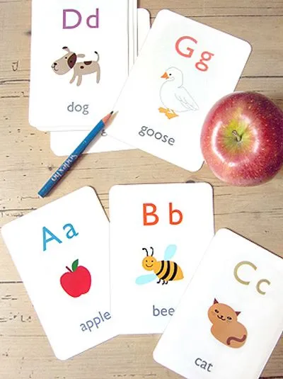 Tarjetas del alfabeto inglés para imprimir
