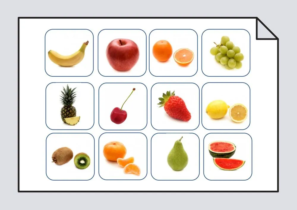 Tarjetas. Los alimentos: Vocabulario #Soyvisual Tarjetas. Los alimentos: Vocabulario #Soyvisual