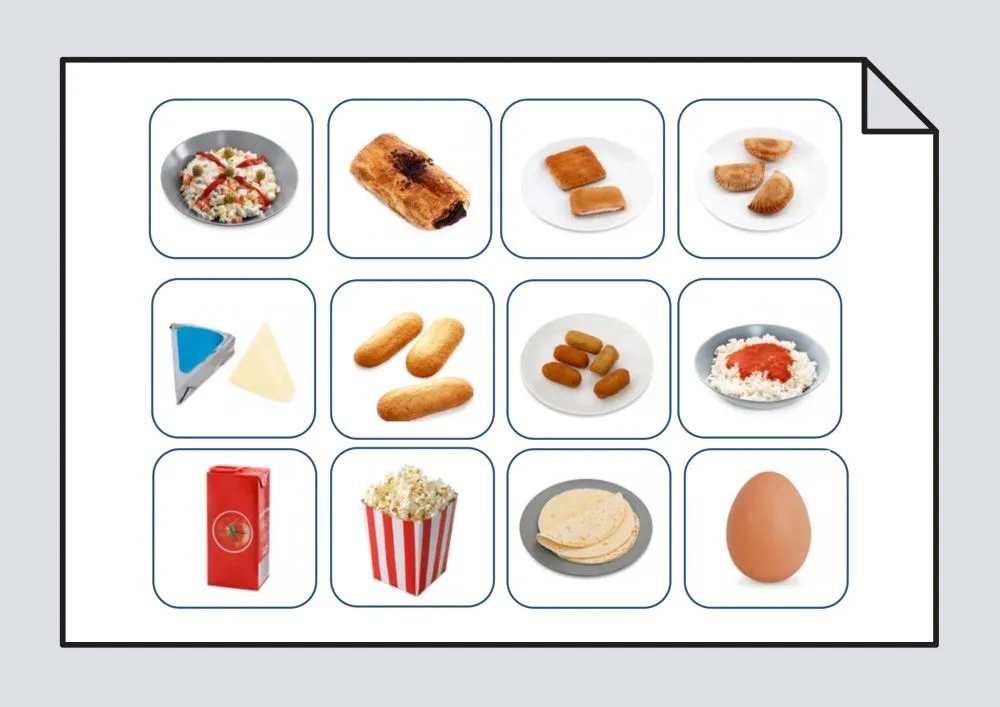 Tarjetas. Los alimentos: Vocabulario #Soyvisual Tarjetas. Los alimentos: Vocabulario #Soyvisual