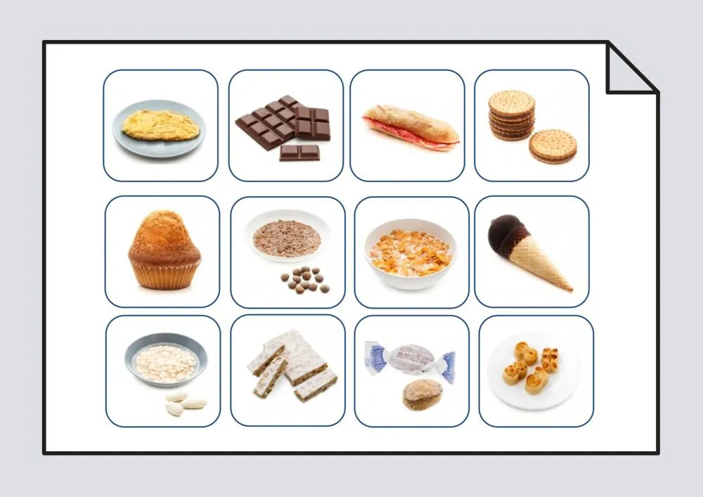 Tarjetas. Los alimentos: Vocabulario #Soyvisual Tarjetas. Los alimentos: Vocabulario #Soyvisual