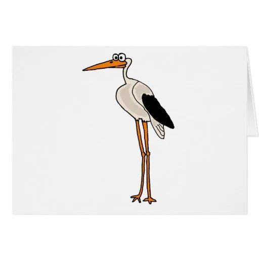 XX dibujo animado divertido de la cigüeña Felicitaciones de Zazzle.