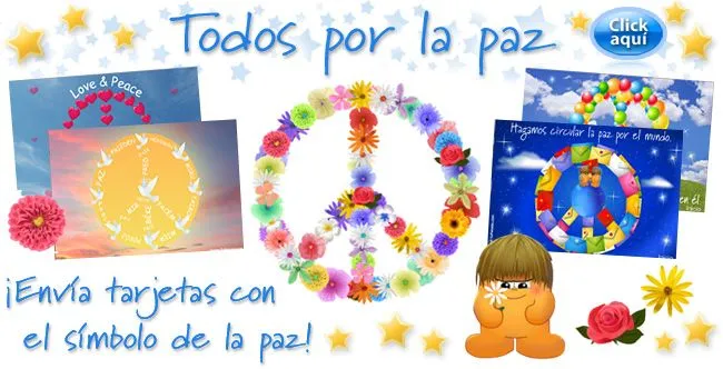 Nuevas tarjetas animadas con el símbolo de la paz y sorpresas ... Nuevas tarjetas animadas con el símbolo de la paz y sorpresas ...
