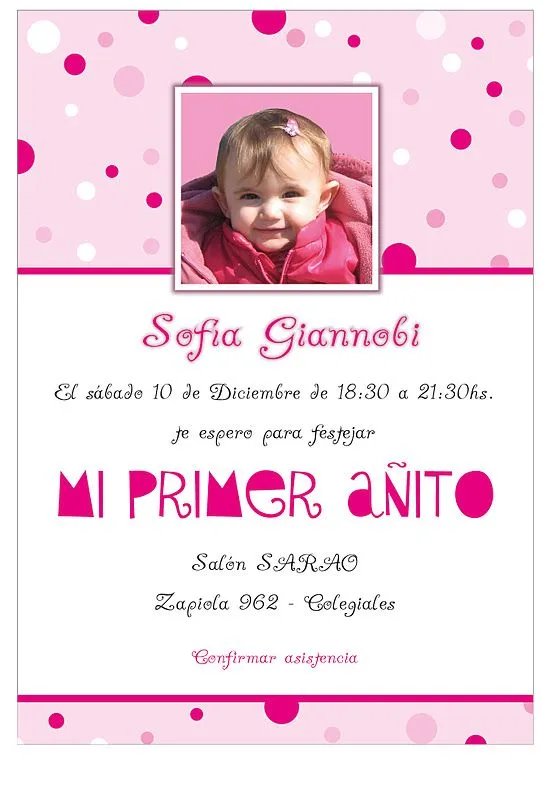 Tarjetas para primer año - Imagui
