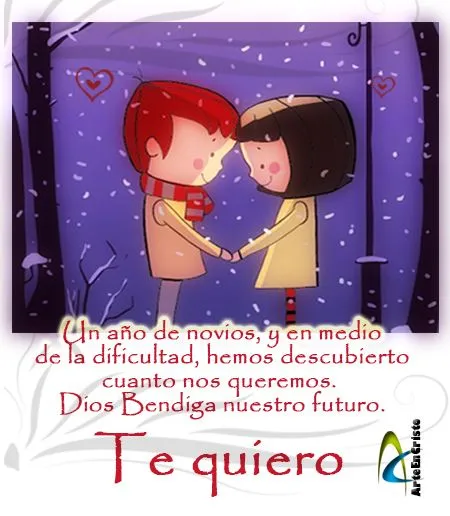 Postales Cristianas Arte en Cristo...: TE QUIERO....UN AÑO DE NOVIOS Postales Cristianas Arte en Cristo...: TE QUIERO....UN AÑO DE NOVIOS