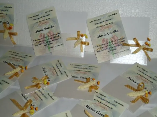 Tarjetas para primera comunión artesanales - Imagui