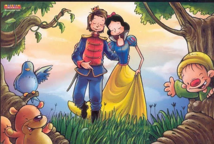 Tarjetas de Blancanieves y los siete enanitos para realizar ...