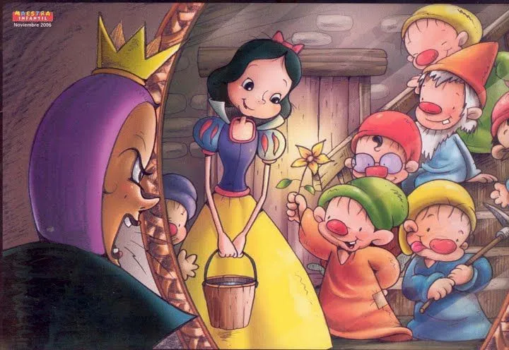 Tarjetas de Blancanieves y los siete enanitos para realizar ...
