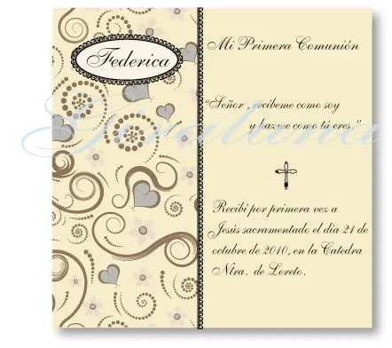 Tarjetas de Bautismo y Comunión | Invitaciones Giraluna | Página 2