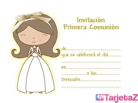 Tarjetas de comunión | TarjetaZ