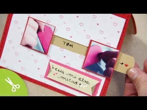Tarjeta "Mi otra mitad" - Manualidad 14 de Febrero ♥ San Valentin ... Tarjeta "Mi otra mitad" - Manualidad 14 de Febrero ♥ San Valentin ...