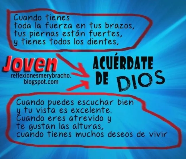 tarjetas cristianas para jovenes | ... el ser joven y tener a Dios ...