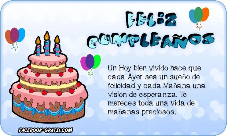 Tarjetas de cumpleaños 2013 - Facebook Gratis